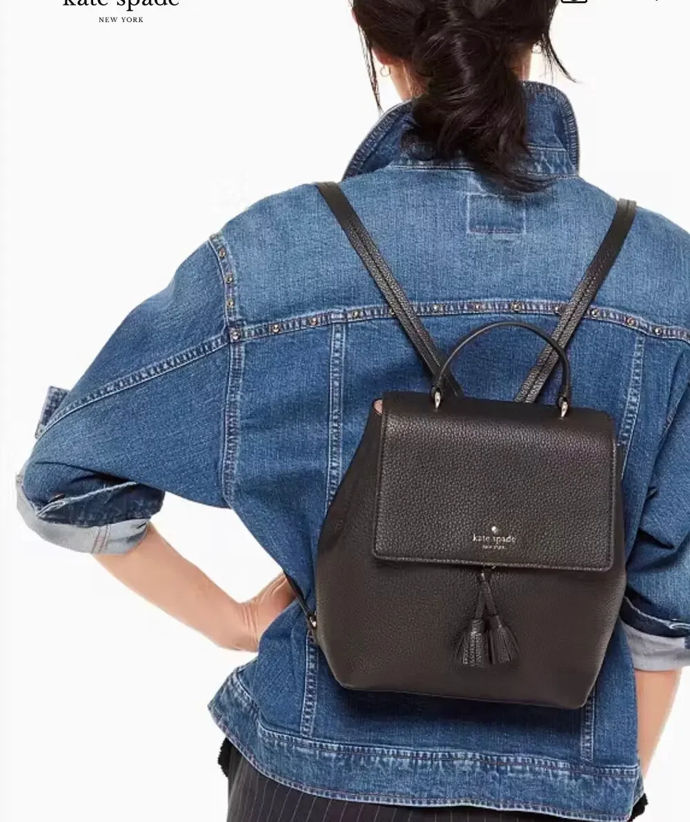 Kate Spade Pebbled Leather Hayes Street Teba Clasp Closure Backpack